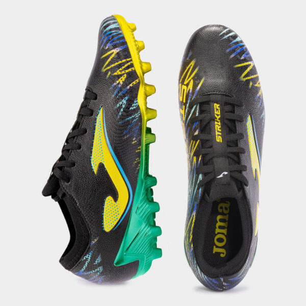 Joma Striker Black – artificial grass football shoes product photo - Delivery: UAE, KSA, Qatar, Kuwait, Bahrain, Oman