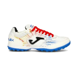 Joma Top Flex 2024 Futsal Shoes – White Red – Turf – GCC Delivery: UAE, KSA, Qatar, Kuwait, Bahrain, Oman