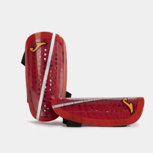 Attack Shin Guards Red Fluorescent Orange – football shin guards product photo - Delivery: UAE, KSA, Qatar, Kuwait, Bahrain, Oman